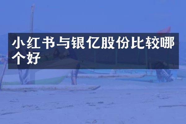 小红书与银亿股份比较哪个好