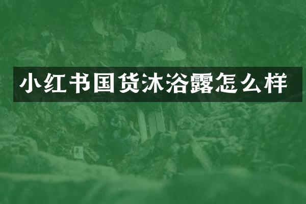小红书国货沐浴露怎么样