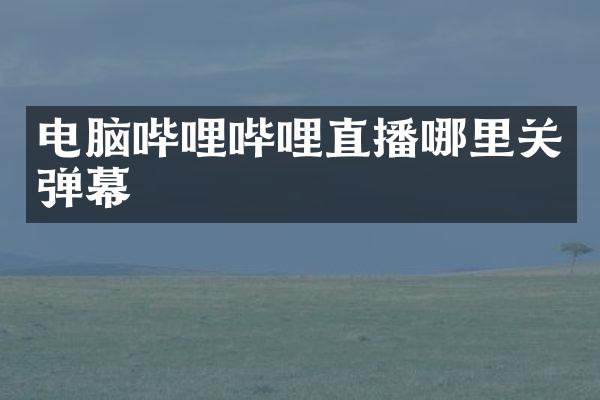 电脑哔哩哔哩直播哪里关弹幕