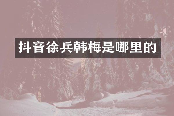 抖音徐兵韩梅是哪里的