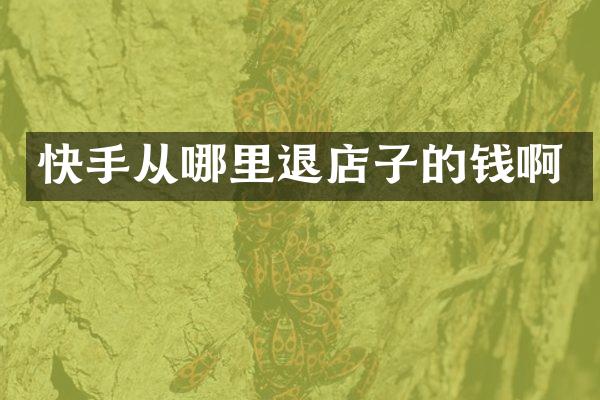 快手从哪里退店子的钱啊