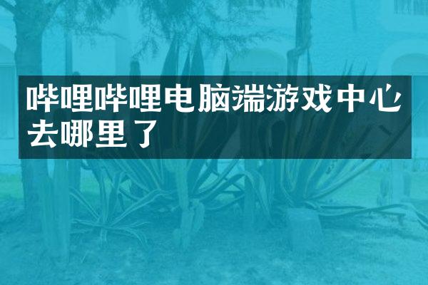 哔哩哔哩电脑端游戏中心去哪里了