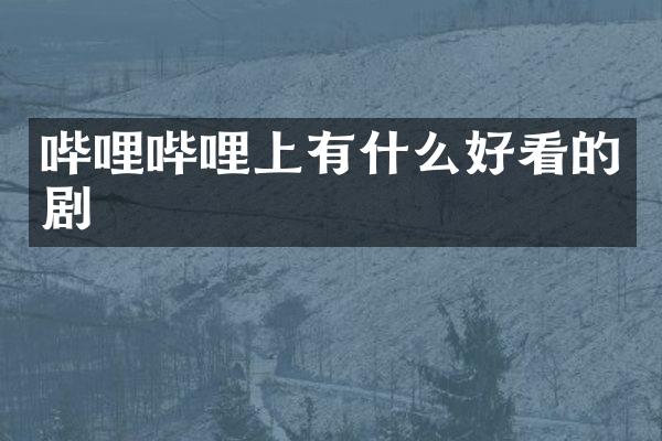 哔哩哔哩上有什么好看的剧