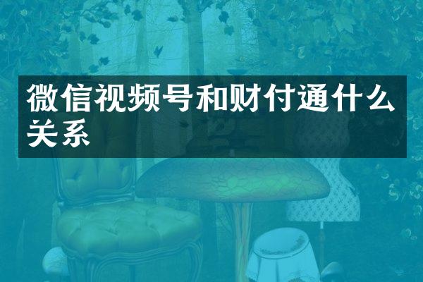 微信视频号和财付通什么关系