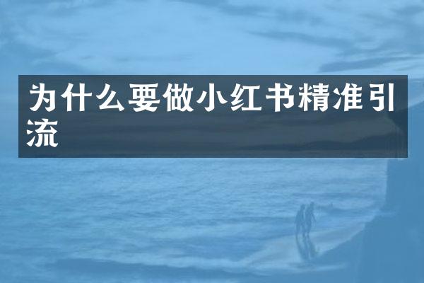为什么要做小红书精准引流