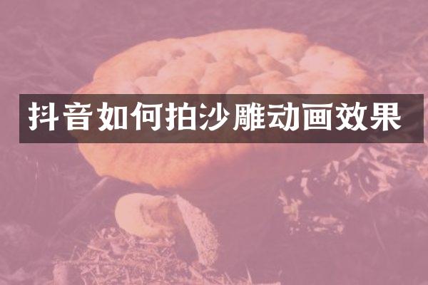 抖音如何拍沙雕动画效果