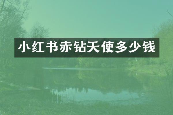 小红书赤钻天使多少钱
