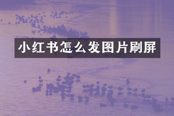 小红书怎么发图片刷屏