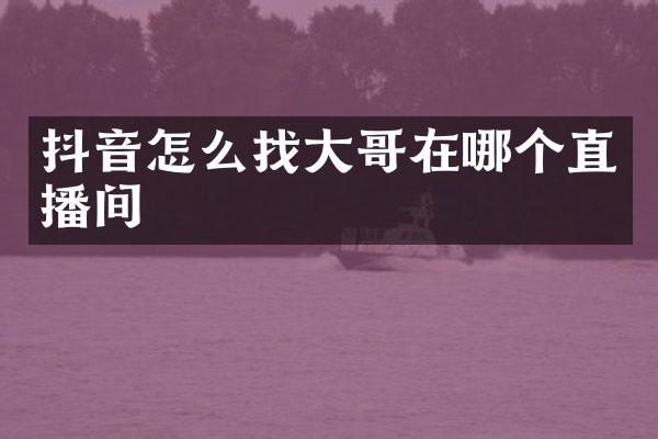 抖音怎么找大哥在哪个直播间