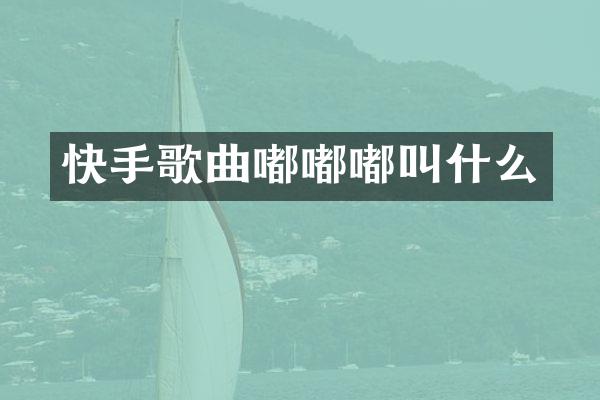 快手歌曲嘟嘟嘟叫什么