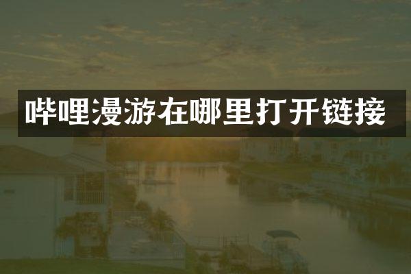 哔哩漫游在哪里打开链接