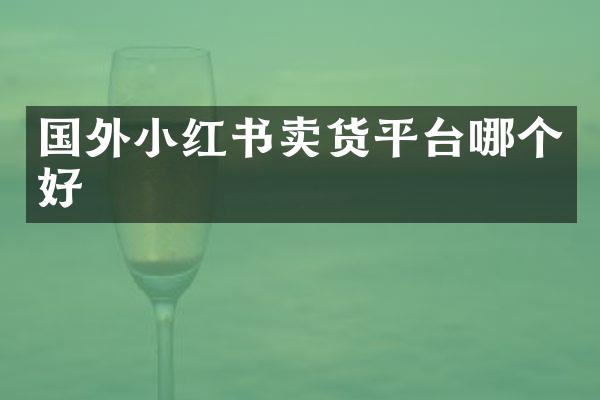 国外小红书卖货平台哪个好
