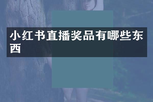 小红书直播奖品有哪些东西
