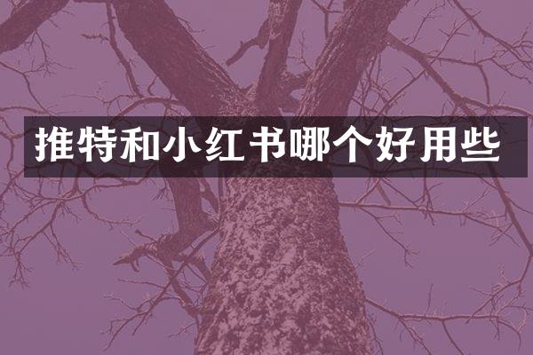 推特和小红书哪个好用些