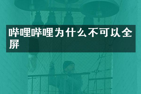 哔哩哔哩为什么不可以全屏