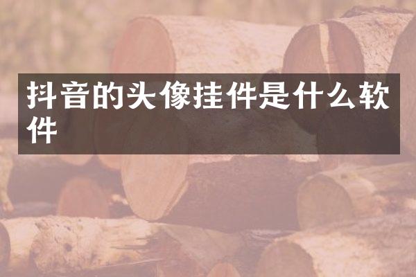 抖音的头像挂件是什么软件