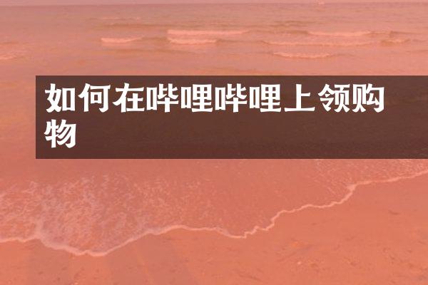 如何在哔哩哔哩上领劵购物