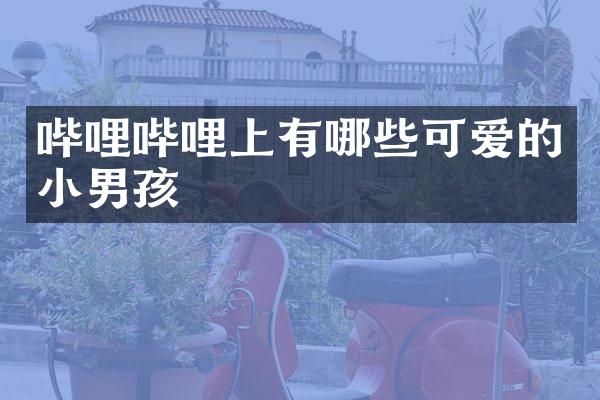 哔哩哔哩上有哪些可爱的小男孩