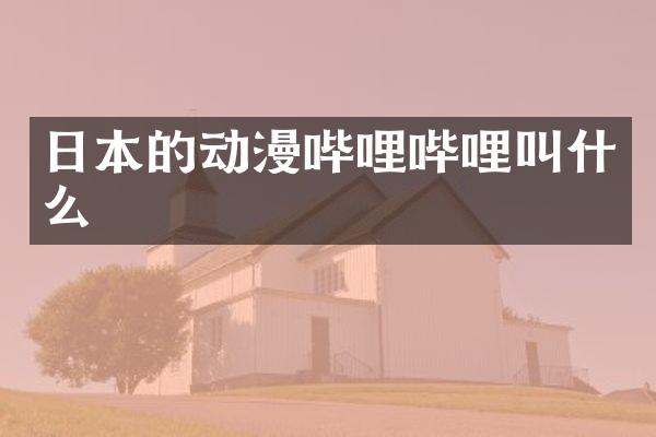 日本的动漫哔哩哔哩叫什么