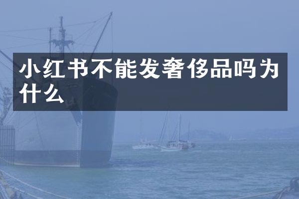 小红书不能发奢侈品吗为什么