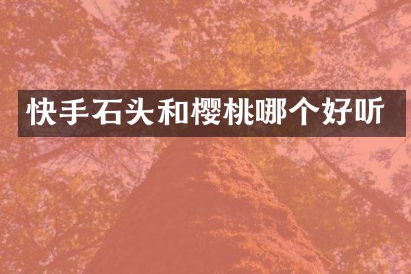 快手石头和樱桃哪个好听