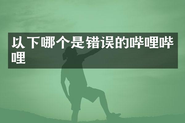 以下哪个是错误的哔哩哔哩
