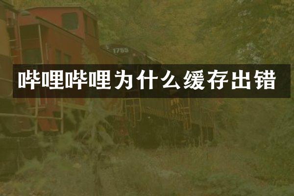 哔哩哔哩为什么缓存出错