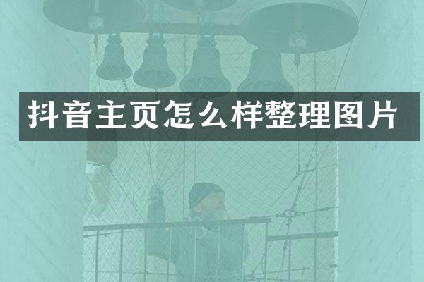 抖音主页怎么样整理图片