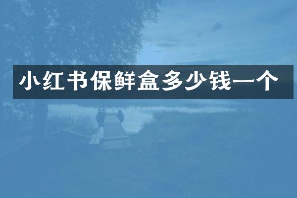 小红书保鲜盒多少钱一个