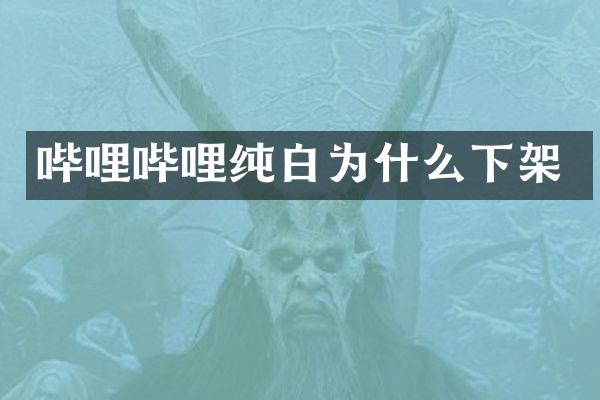 哔哩哔哩纯白为什么下架