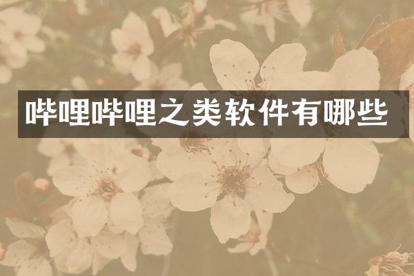 哔哩哔哩之类软件有哪些
