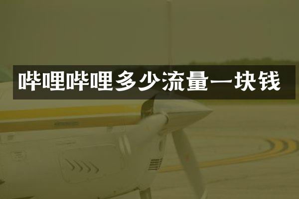 哔哩哔哩多少流量一块钱