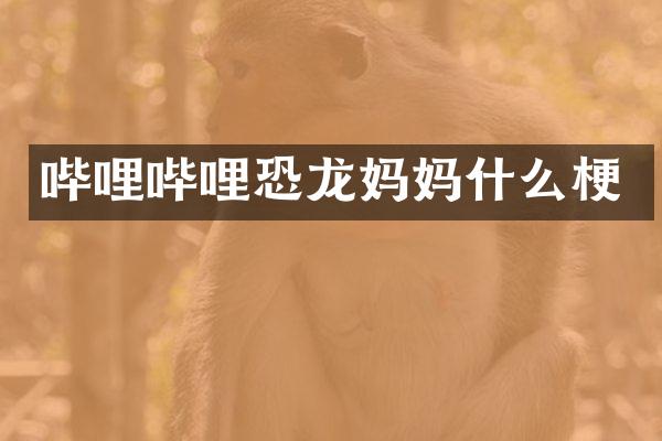 哔哩哔哩恐龙妈妈什么梗