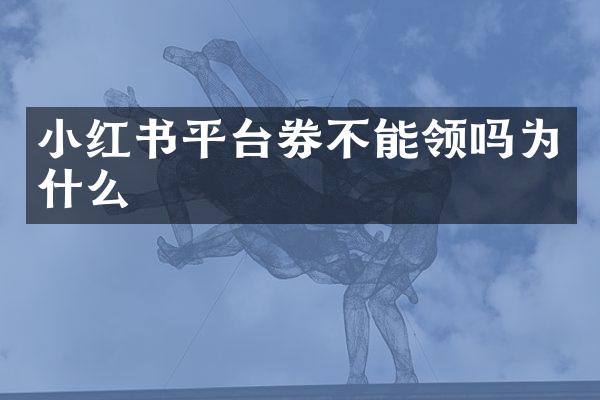 小红书平台券不能领吗为什么