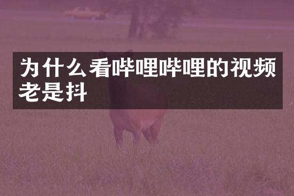为什么看哔哩哔哩的视频老是抖