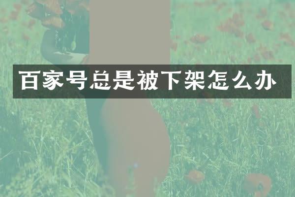 百家号总是被下架怎么办