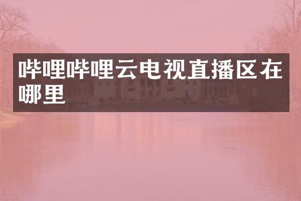 哔哩哔哩云电视直播区在哪里