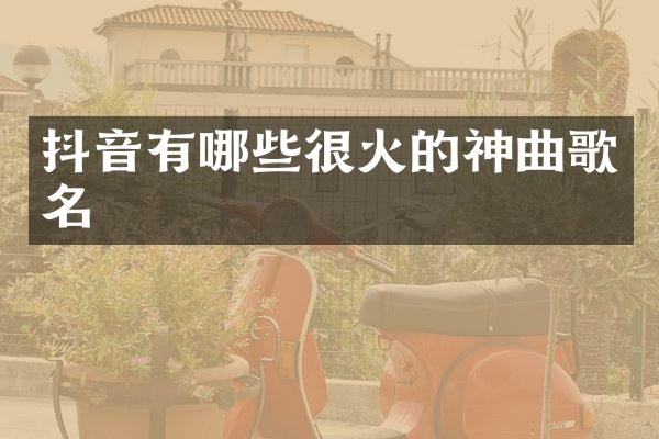 抖音有哪些很火的神曲歌名