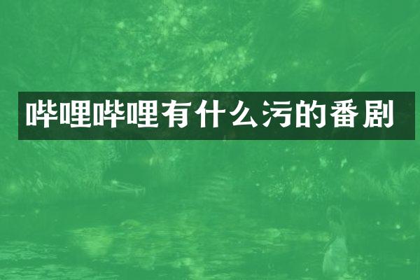 哔哩哔哩有什么污的番剧