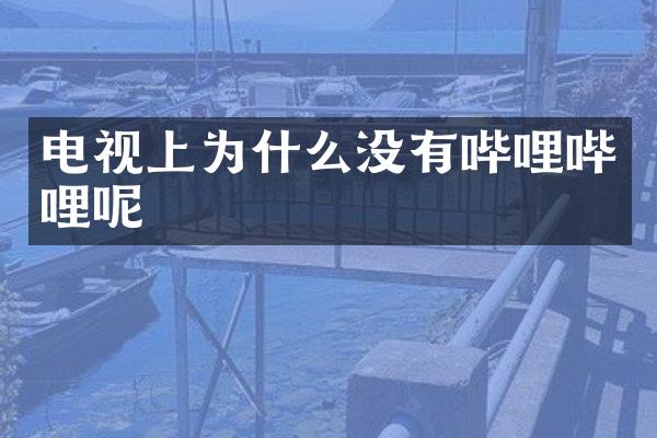 电视上为什么没有哔哩哔哩呢
