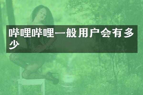 哔哩哔哩一般用户会有多少