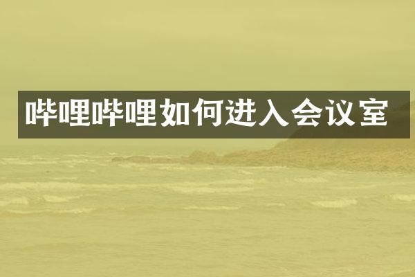 哔哩哔哩如何进入会议室
