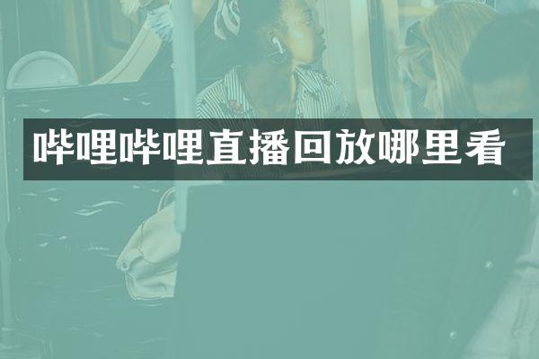 哔哩哔哩直播回放哪里看