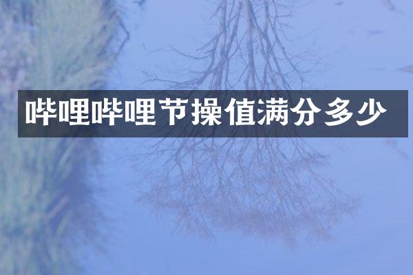 哔哩哔哩节操值满分多少