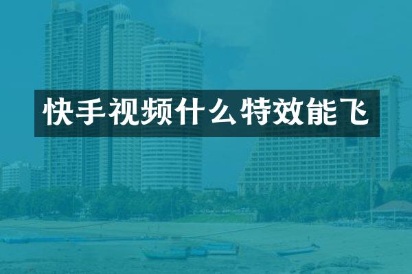 快手视频什么特效能飞