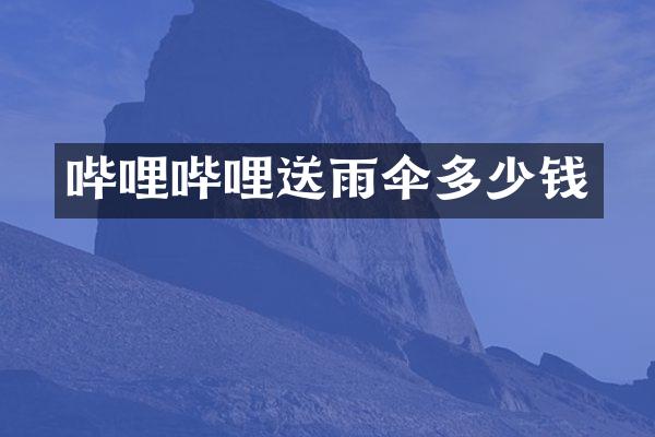 哔哩哔哩送雨伞多少钱