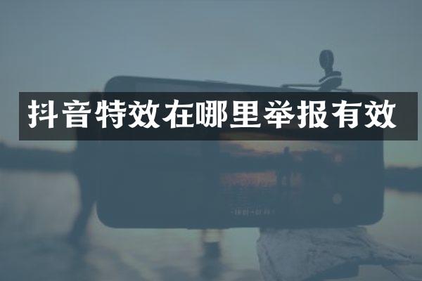 抖音特效在哪里举报有效