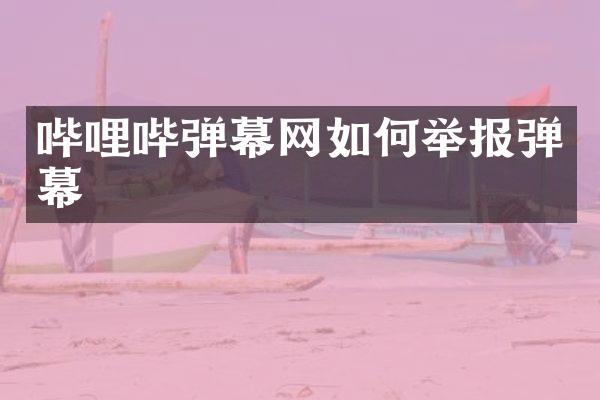 哔哩哔弹幕网如何举报弹幕