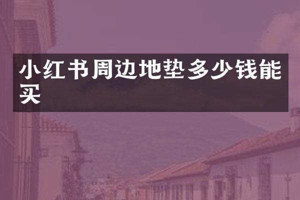 小红书周边地垫多少钱能买
