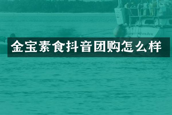 金宝素食抖音团购怎么样